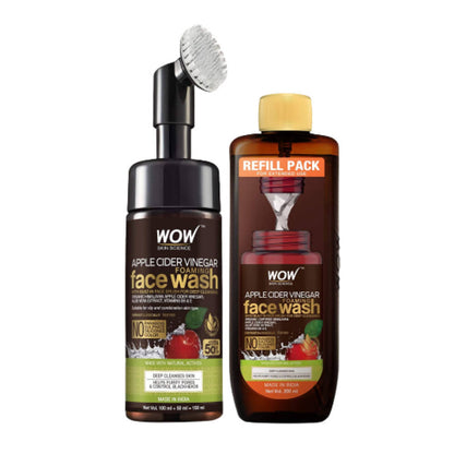 Wow Skin Science Apple Cider Vinegar Foaming Face Wash Combo