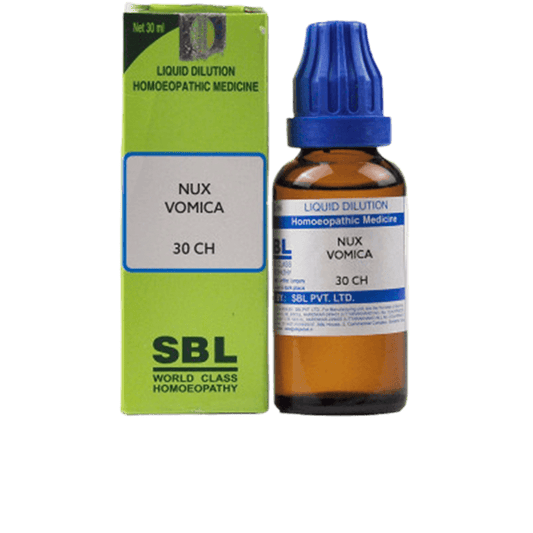 SBL Homeopathy Nux Vomica Dilution 30 CH