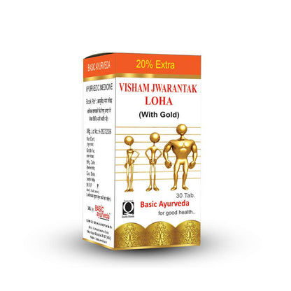 Basic Ayurveda Visham Jwarantak Loha (With Gold) Tablet