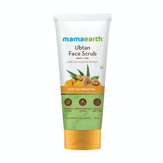 Mamaearth Ubtan Face Scrub with Turmeric & Walnut for Tan Removal