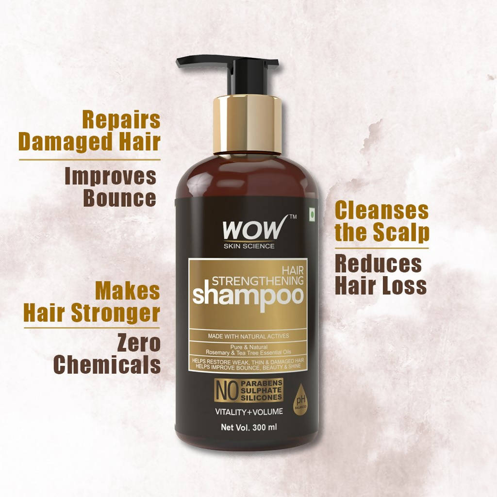 Wow Skin Science Hair Strengthening Shampoo - Drmedicart