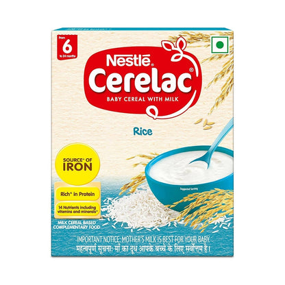 Nestle Cerelac Fortified Baby Cereal with Milk, Rice 6 to 24 months, Australia, Canada 