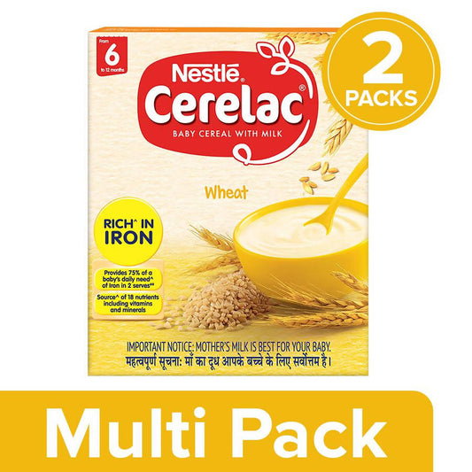 Nestle Cerelac Baby Cereal with Milk Wheat, From 6-12 Months