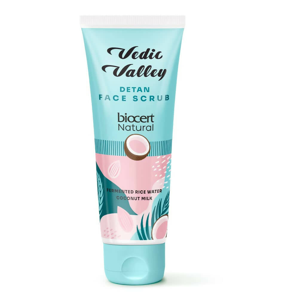 Vedic Valley Detan Face Scrub With Rice Water & Coconut Milk TrueCure