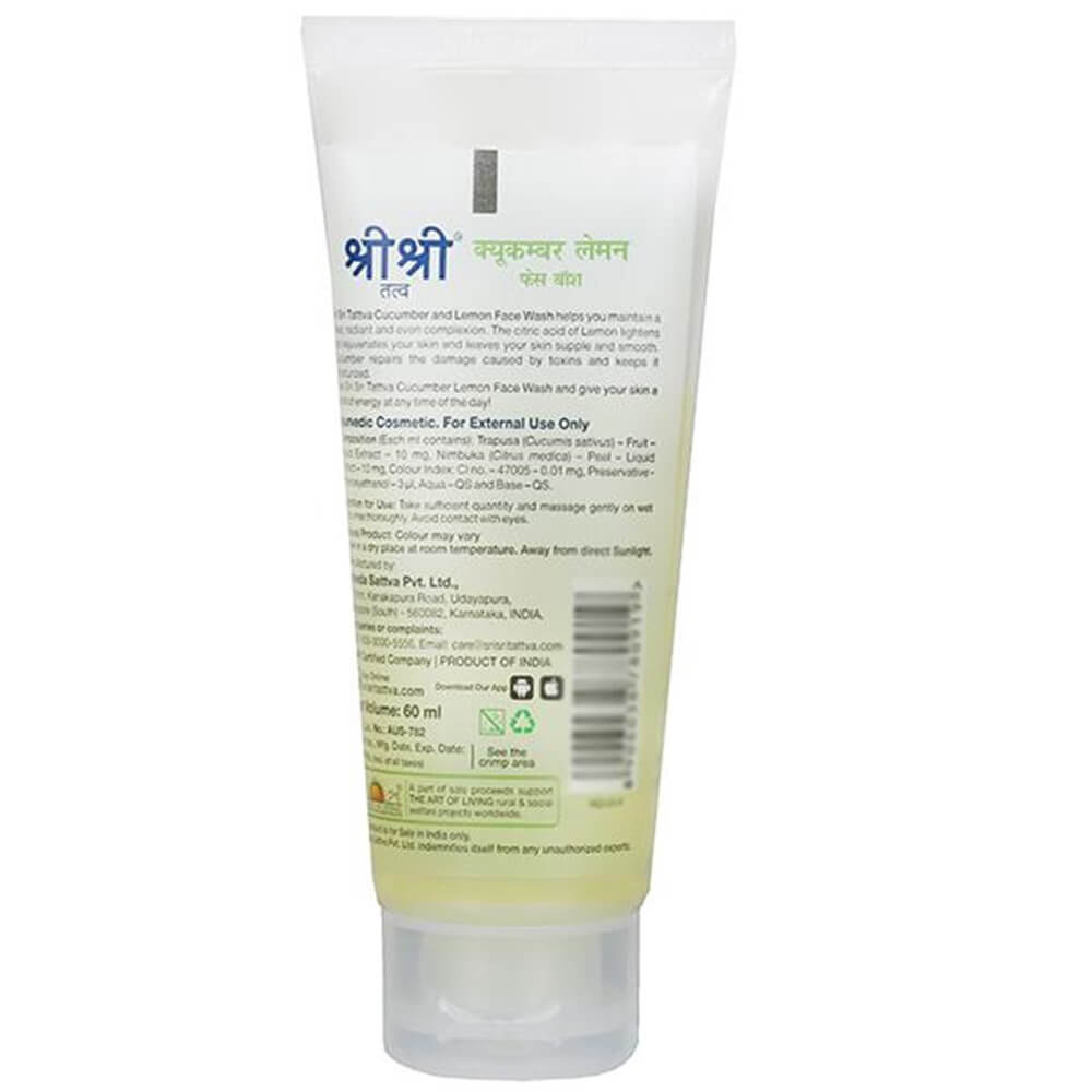 Sri Sri Tattva Cucumber & Lemon Face Wash