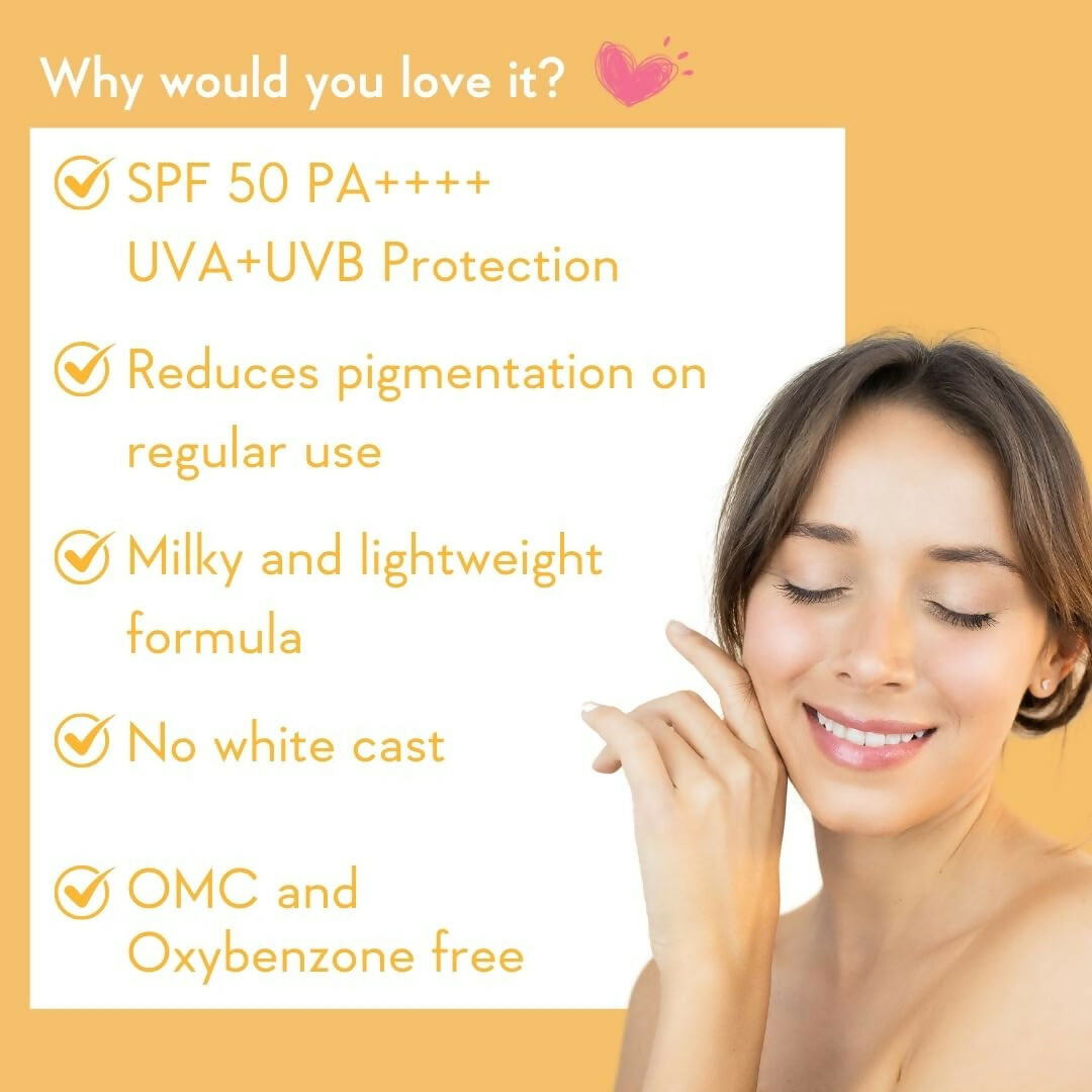 Wishcare Vitmain C Pure Glow Milk Sunscreen SPF 50