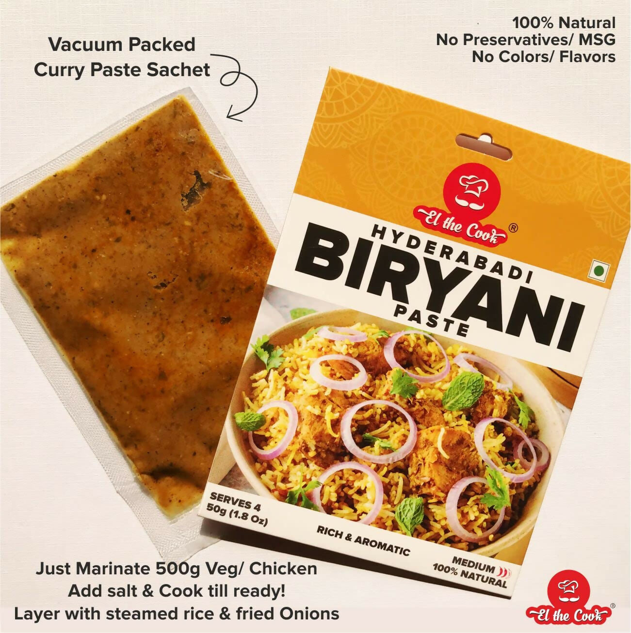 EL The Cook Nizami Biryani Marinade - Medium Spicy Masala Paste