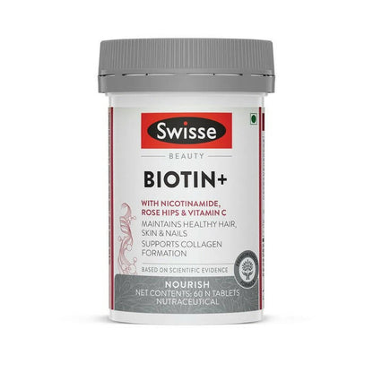 Swisse Biotin+ With Nicotinamide, Rosehip & Vitamin C TrueCure