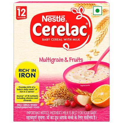 Nestle Cerelac Baby Cereal with Milk, Multigrain & Fruits 12 Months