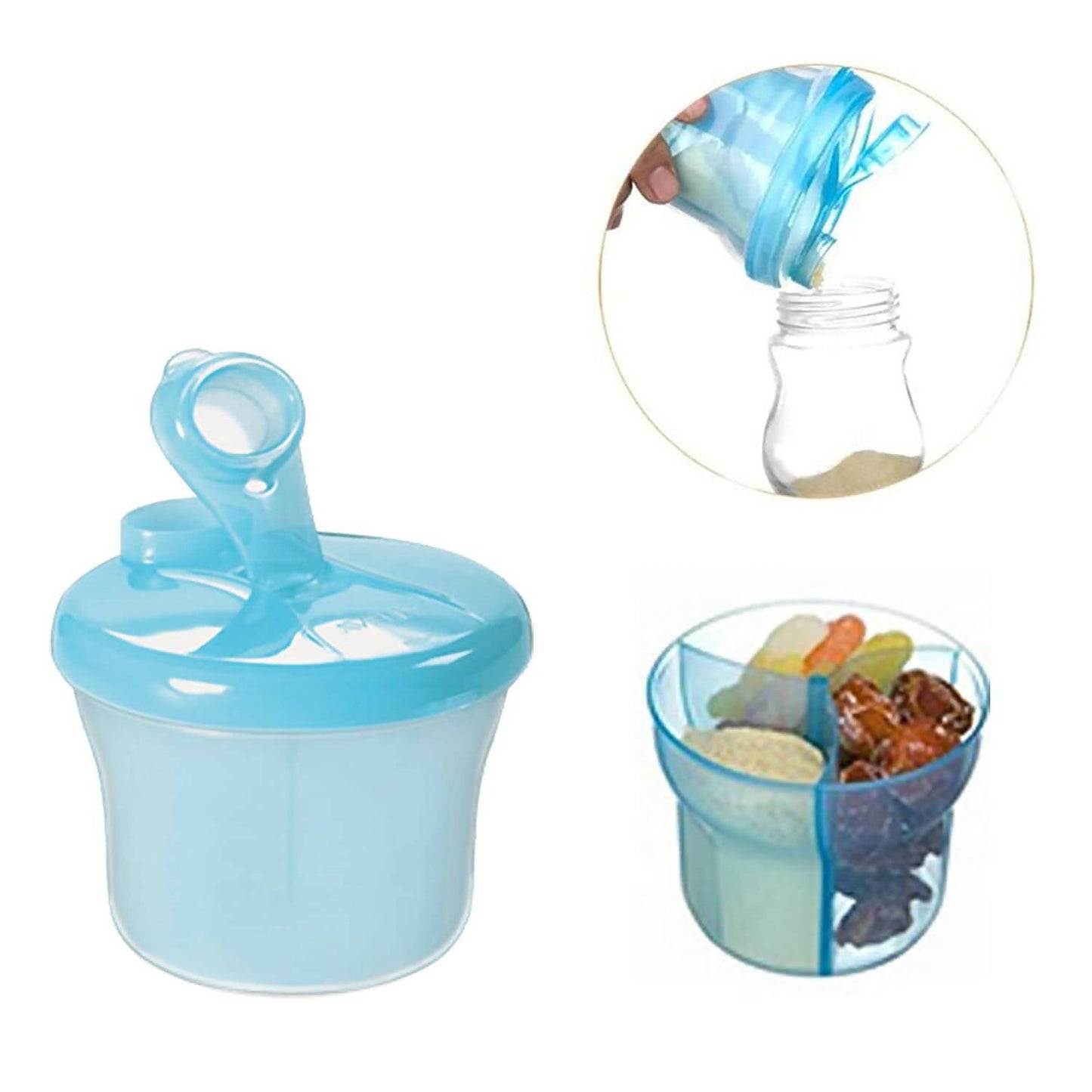 Milk Powder food Storage Box For Baby Blue