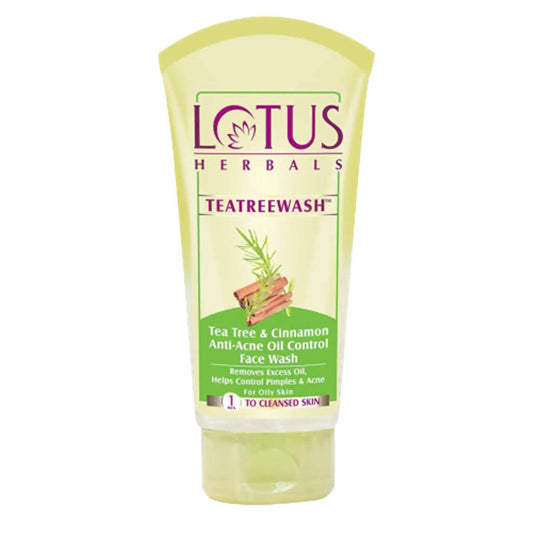Buy Lotus Herbals Teatreewash Tea Tree & Cinnamon Anti-Acne Oil Control Face wash Online in USA from Chaijava. Fast shipping available.