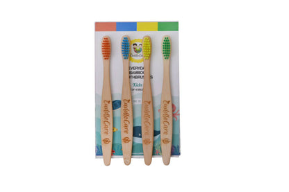 Cuddle Care Bamboo Toothbrushes for Kids (Pack of 4), Australia, Canada 