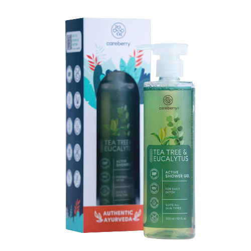 Careberry Organic Tea Tree Eucalyptus Oil Shower Gel -  USA 