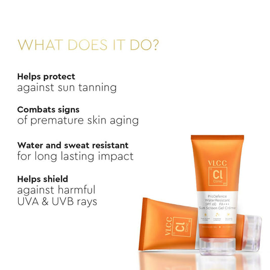 VLCC Clinic ProDefence Water Resistant SPF 60 PA+++ Sun Screen Gel Crme