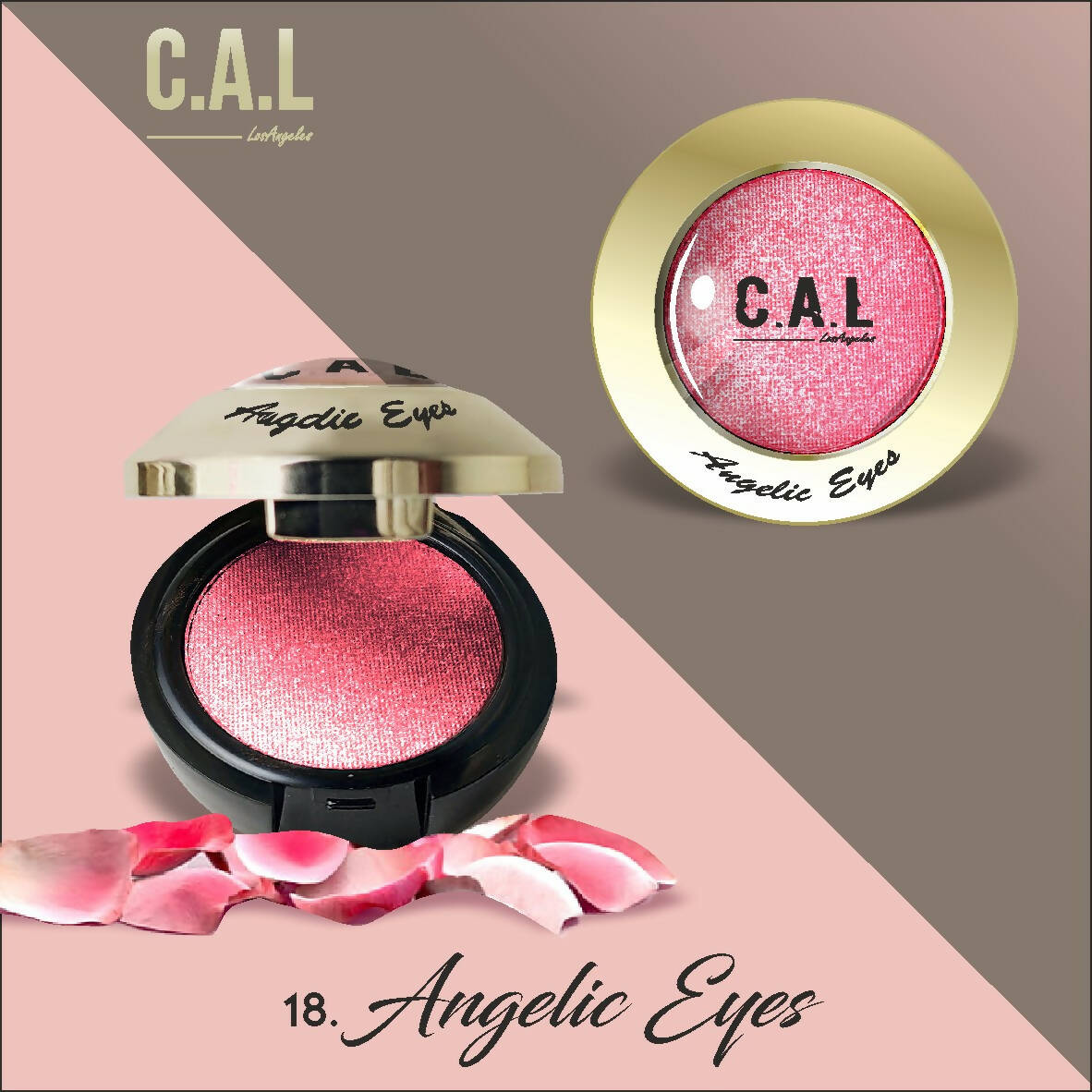 CAL Los Angeles Angelic Eye Shadow (Single Eyes) 18-Pink TrueCure