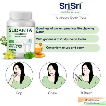 Sri Sri Tattva Sudanta Tooth Tabs (60 Tabs)