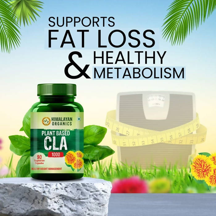 Himalayan Organics Plant Based CLA 1000 Healthy Weight Management Vegetarian Capsules