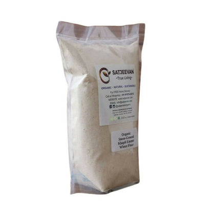 Satjeevan Organic Stone-Ground Khapli Emmer Wheat Flour