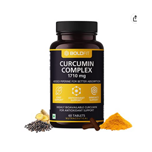 Boldfit Curcumin Complex 1700mg Tablets 