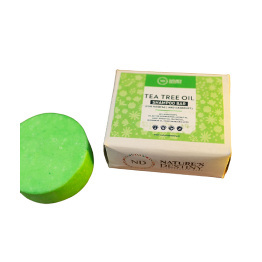 Buy Nature's Destiny Tea Tree Oil Shampoo Bar Online in USA from Chaijava. Fast shipping available.