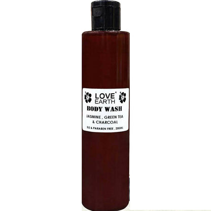 Buy Love Earth Body Wash Jasmine, Green Tea & Charcoal Online in USA from Chaijava. Fast shipping available.