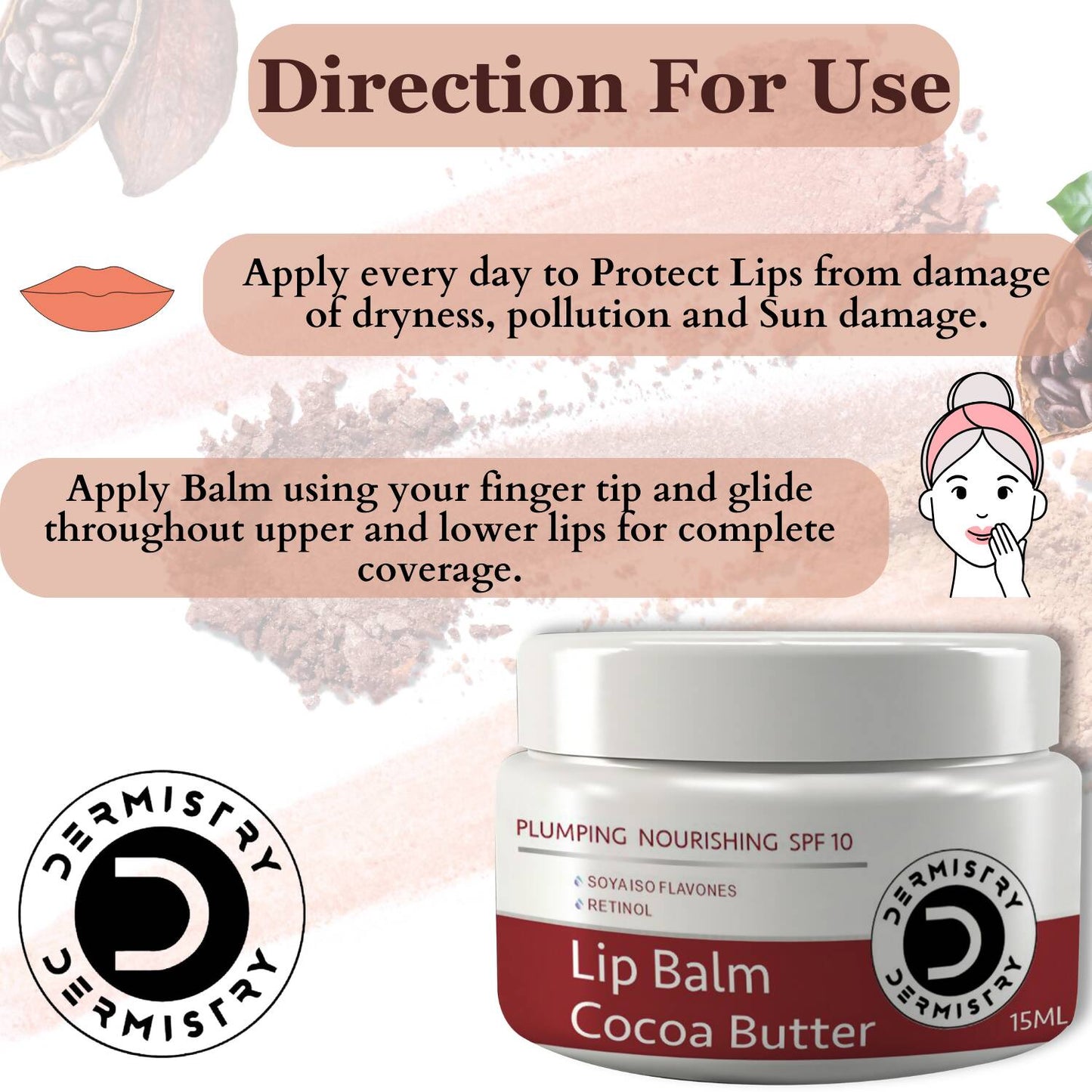 Dermistry Nourishing Cocoa Butter Lip Balm & Coffee Lip Scrub