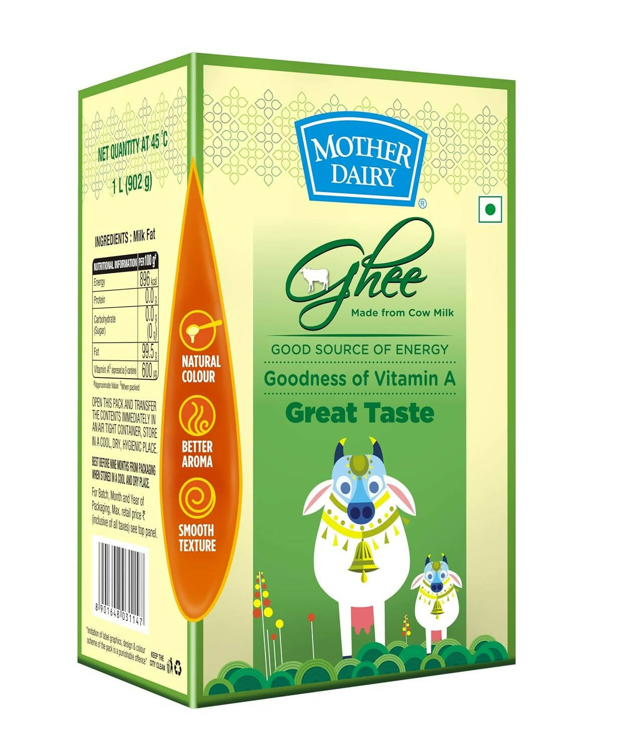 Mother Dairy Cow Ghee Ceka Pack