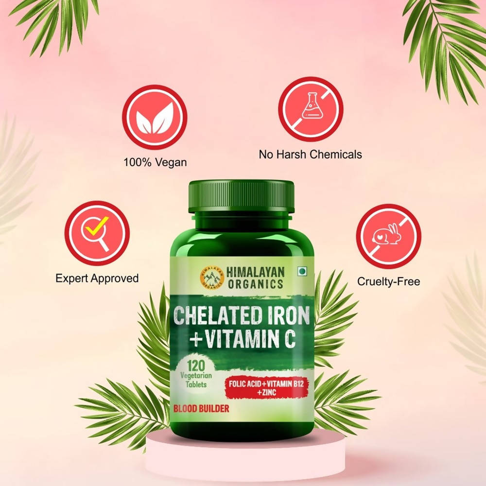 Himalayan Organics Chelated Iron Plus Vitamin C Tablets