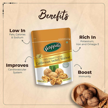 Happilo Premium Californian Almonds, Walnuts Inshell, Afghani Anjeer & Turkish Apricot Combo