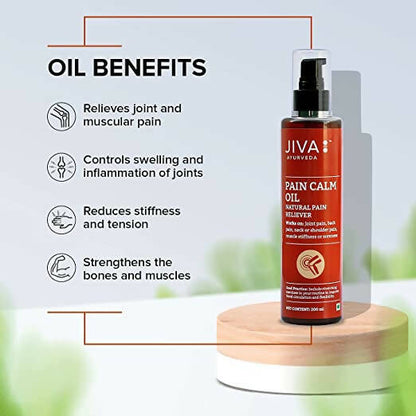 Jiva Ayurveda Pain Calm Oil & Knee Cap Combo