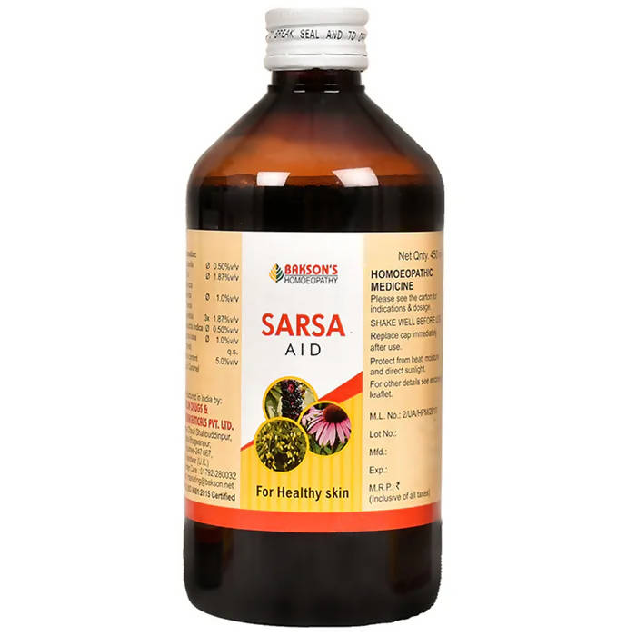 Bakson's Homeopathy Sarsa Aid Syrup 