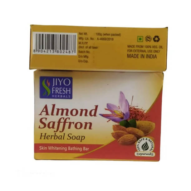 New Shama Jiyo Fresh Almond Saffron Herbal Soap TrueCure