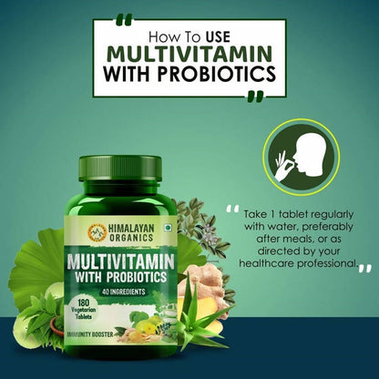 Himalayan Organics Multivitamin With Probiotics Vegetarian Tablets