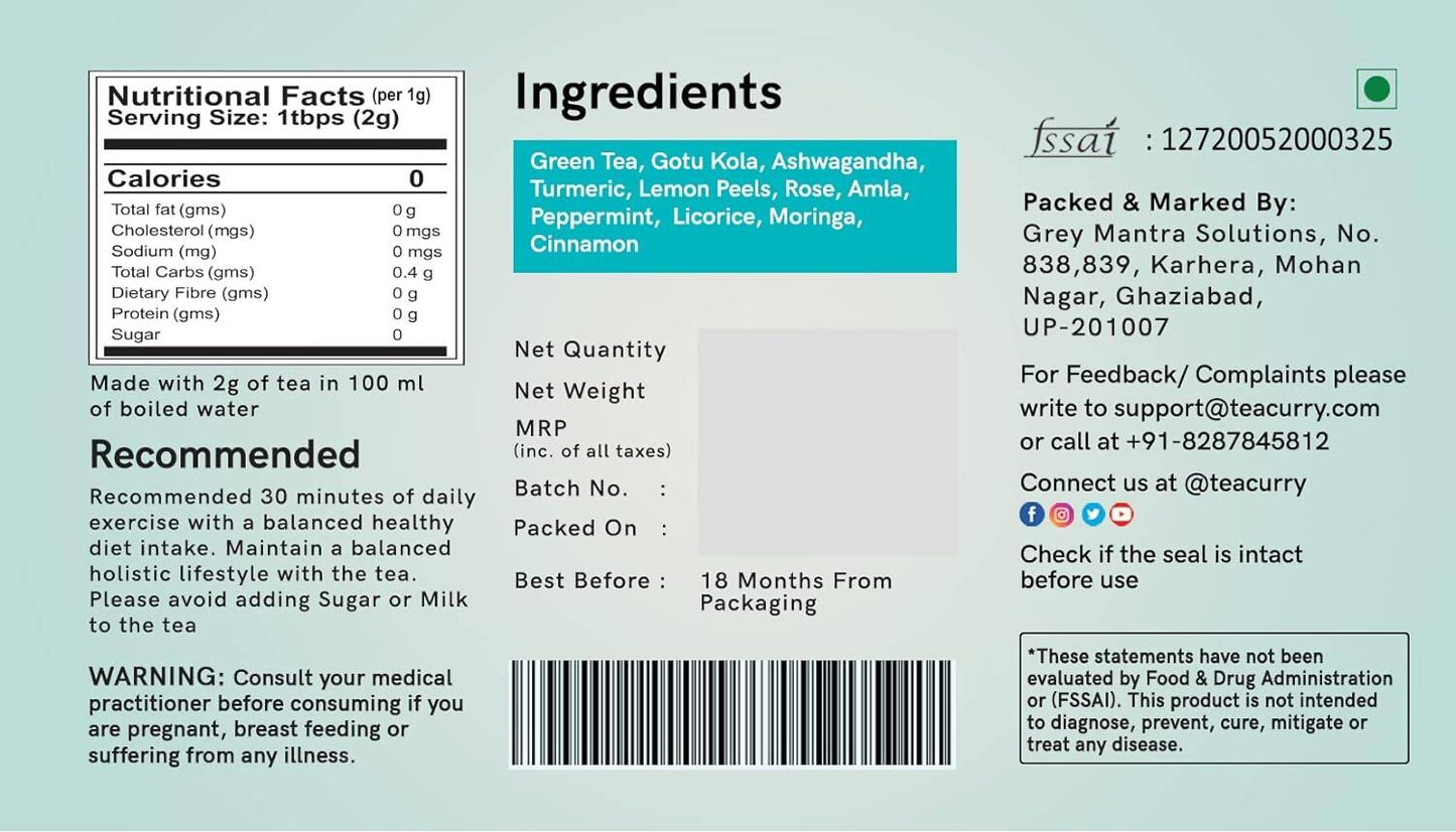 Teacurry Dark Circles Tea Bags