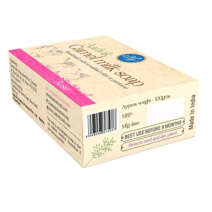 Aadvik Camel Milk Soap With Rose Essential Oil