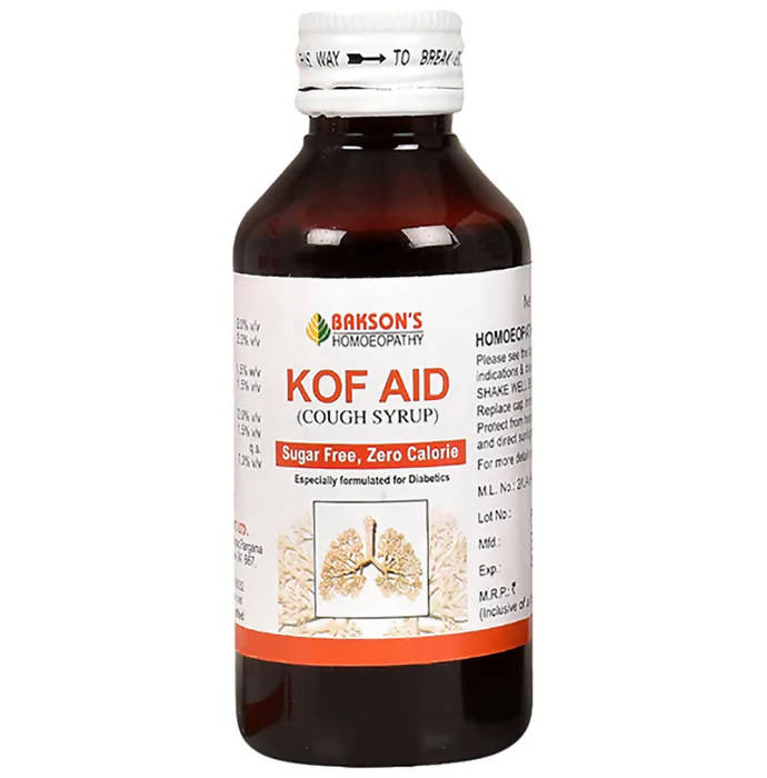 Bakson's Homeopathy Kof Aid Syrup Sugar Free