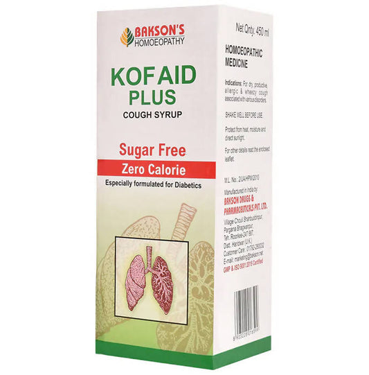 Bakson's Homeopathy Kof Aid Plus Syrup Sugar Free 