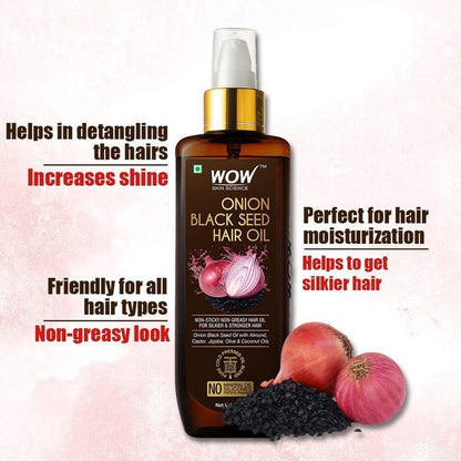 Wow Skin Science Onion Black Seed Hair Oil