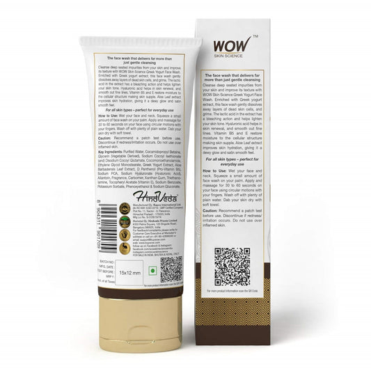 Wow Skin Science Greek Yoghurt Face Wash