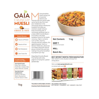 Gaia Crunchy MuesliFruit & Nut