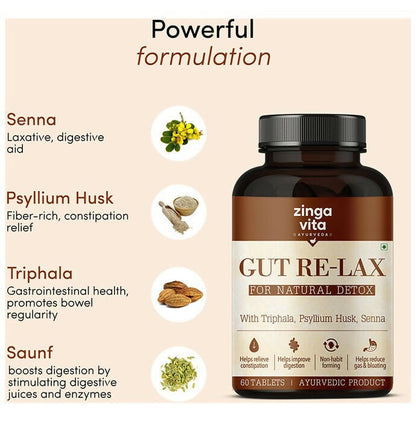 Zingavita Gut Re-Lax Tablets for Natural Detox