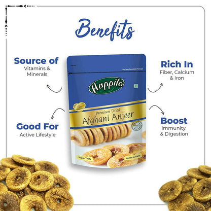 Happilo Premium Californian Almonds, Walnuts Inshell, Afghani Anjeer & Turkish Apricot Combo