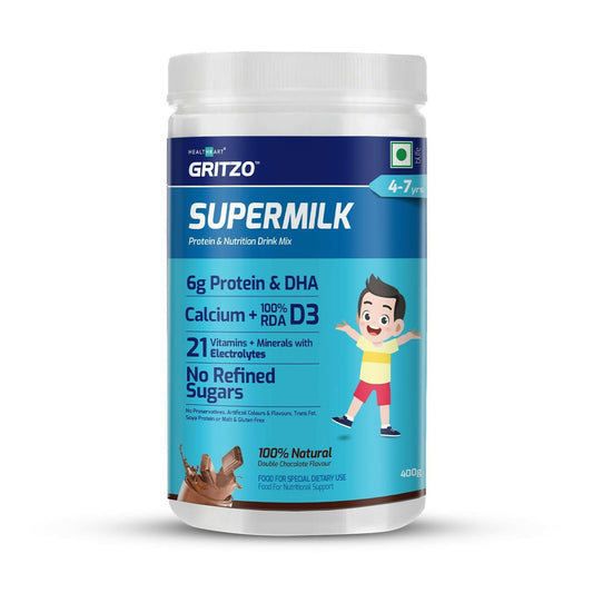 Gritzo SuperMilk 4-7y (Active Kids) Health Drink for Kids TrueCure