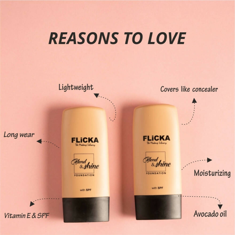 Flicka Blend & Shine Foundation - Coffee