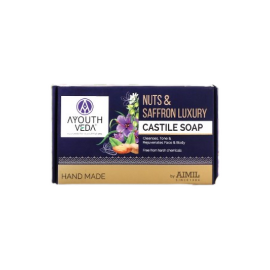 Ayouthveda Nuts & Saffron Luxury Handmade Castile Soap TrueCureN