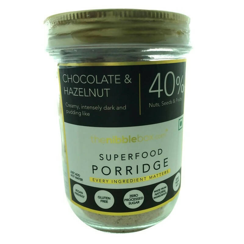 Thenibblebox Chocolate & Hazelnut Almond flour Superfood Porridge Instant Breakfast Mix   