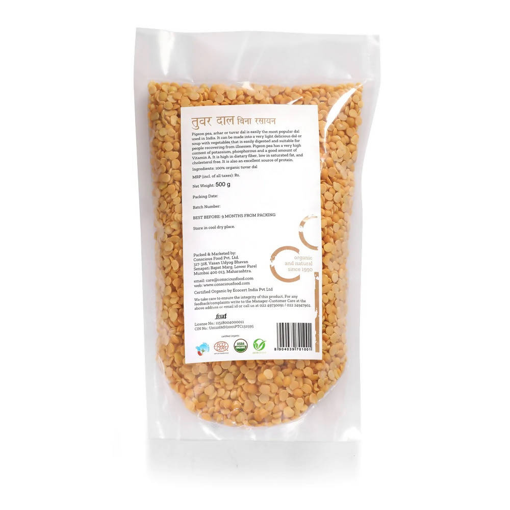 Conscious Food Organic Pigeon Pea (Tuvar Dal)