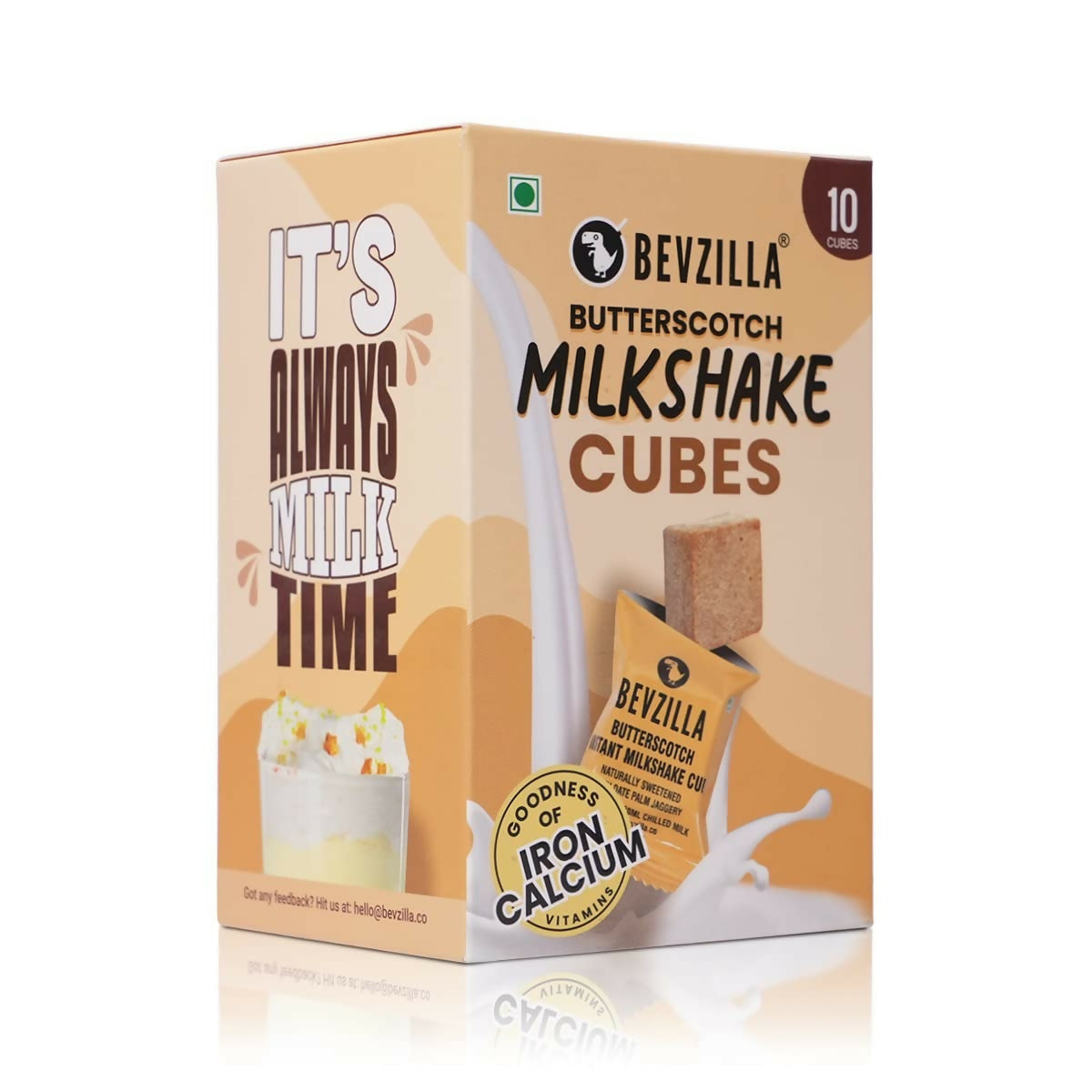 Bevzilla Butterscotch Instant Milkshake Cubes with Organic Date Palm Jaggery   