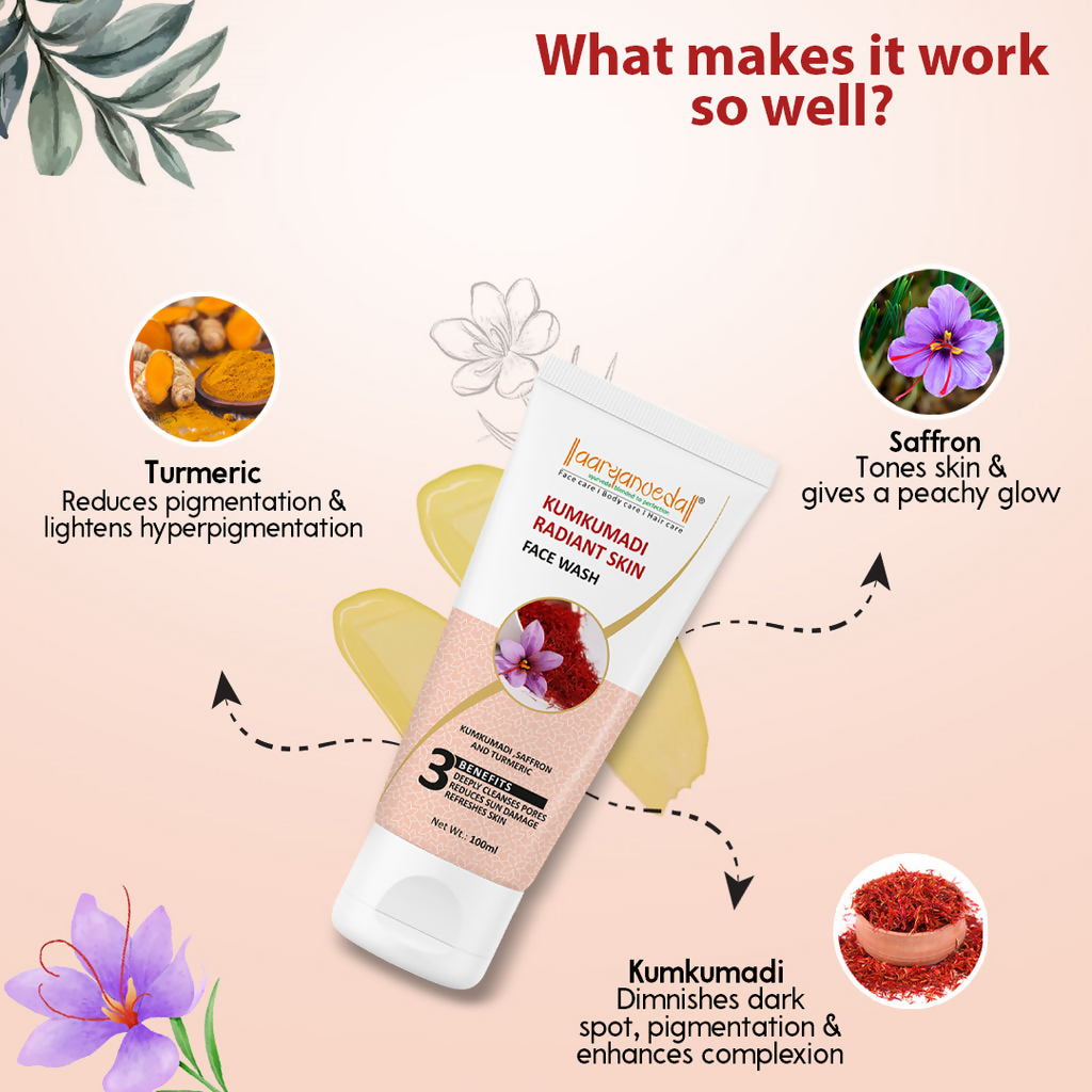 Aaryanveda Kumkumadi Radiant Skin Face Wash