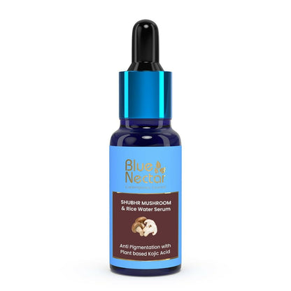 Blue Nectar Plant Based Kojic Acid Serum with Rice Water & Mushroom for Pigmentation & Dark Spots Removal   